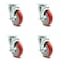 Service Caster Avantco HPCASTWB Swivel Caster Locking Replacement Set AVA-SCC-20S514-PPUB-RED-TLB-TP2-4 - alternate 1